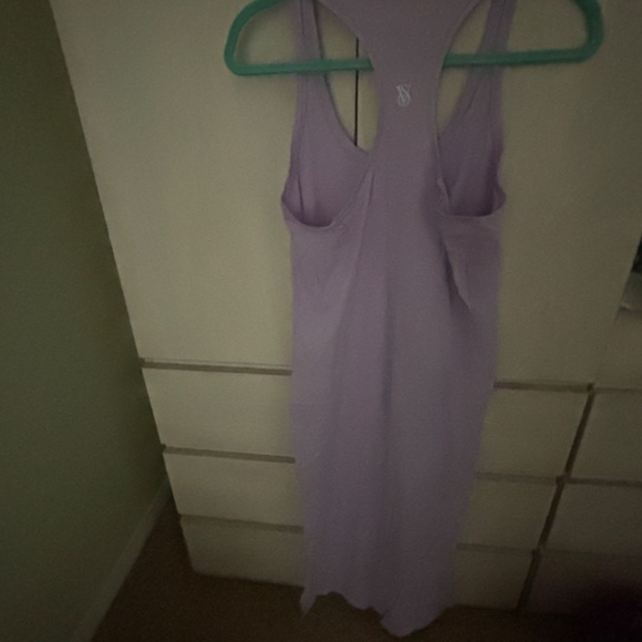 New Victoria’s Secret Lavender Racerback Tank Dress w/ Side Slit - Picture 3 of 4